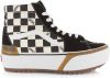 Vans Zapatillas Sk8 Hi Stacked Cuadros , Zwart, Dames online kopen