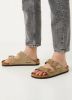 Birkenstock Arizona zachte voetbedden Suede lederen sandalen , Beige, Dames online kopen