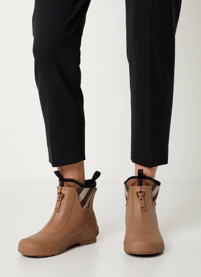 Burberry Checked rain boots , Bruin, Dames online kopen