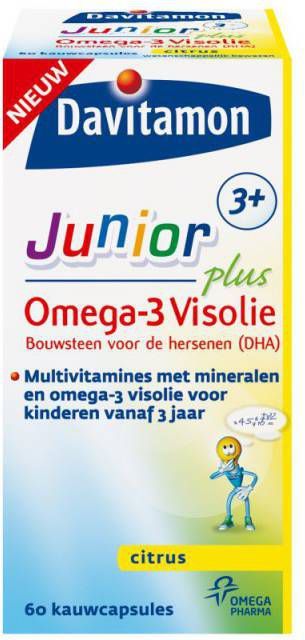 Davitamon Junior 3 Kauwvitamines Omega 3 en Visolie Voor Kinderen -  Vindjeschoen.nl