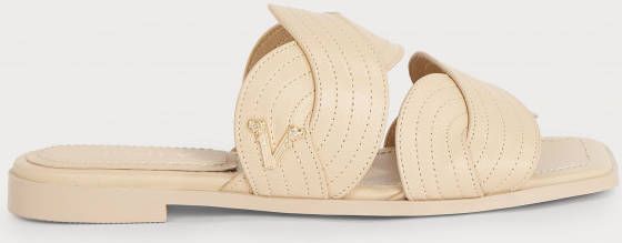 JOSH V Novee leren slippers beige online kopen