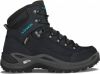 Lowa Renegade II MID GTX Wide Schoen Dames Middengrijs/Turkoois online kopen