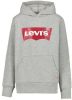 Levi's Kids hoodie Batwing met logo grijs melange/rood/wit online kopen