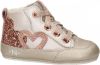 Nelson Kids leren babyschoenen met glitters goud/roze online kopen