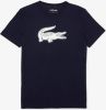 Lacoste Shirt met ronde hals met gestructureerde labelprint online kopen