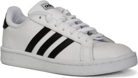 Adidas Witte Sneakers Gran Court zwarte strepen - Vindjeschoen.nl