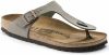 Birkenstock Gizeh Birko Flor Nubuck Sandals , Grijs, Dames online kopen