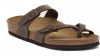 Birkenstock Slippers Mayari regular Birko Flor Nubuck Bruin online kopen