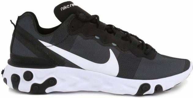 Nike React Element 55 Zwart-witte sneakers Zwart/wit - Vindjeschoen.nl