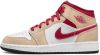 Jordan Air 1 Mid Light Cardinal Curry Sneakers , Beige, Dames online kopen