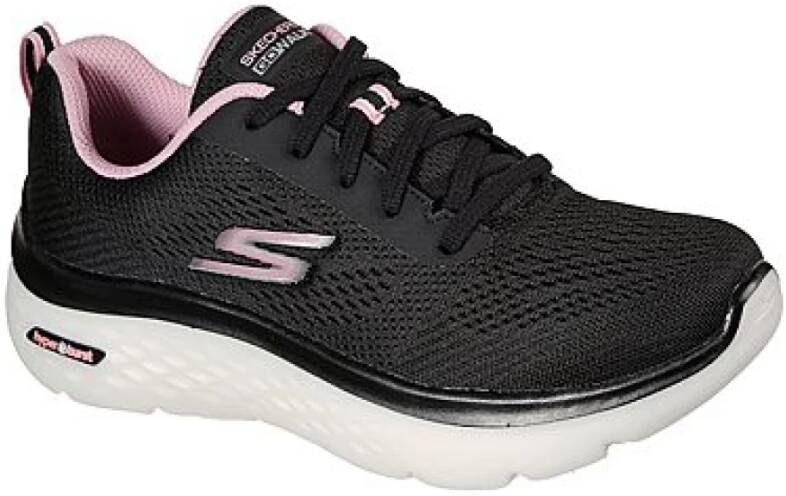 Skechers go walk hyper burst hardloopschoenen zwart/roze dames online kopen
