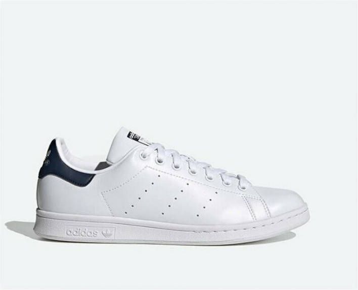 Adidas Originals Sustainable Stan Smith Sneakers in wit met marineblauw label online kopen