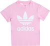 Adidas Girls Adicolor Shortsleeve Tee basisschool T Shirts Pink Katoen Jersey online kopen