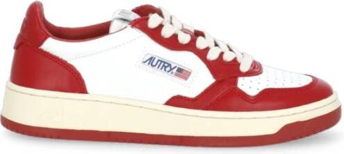 Autry Bicolour bovenste sneakers , Rood, Heren online kopen