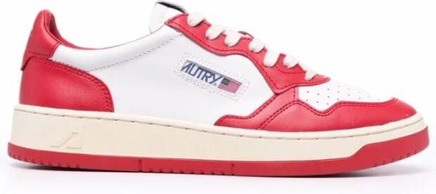 Autry Bicolour bovenste sneakers , Rood, Heren online kopen