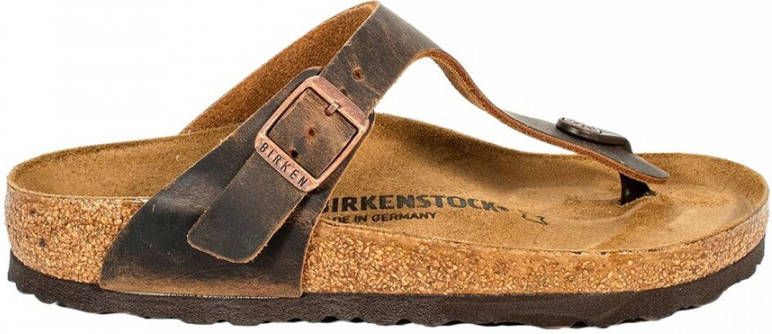 Birkenstock Slippers Mayari regular Birko Flor Nubuck Bruin online kopen