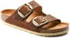 Birkenstock Arizona Big Buckle geolied lederen sandalen , Bruin, Dames online kopen