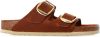 Birkenstock Arizona Big Buckle geolied lederen sandalen , Bruin, Dames online kopen