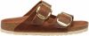 Birkenstock Arizona Big Buckle geolied lederen sandalen , Bruin, Dames online kopen