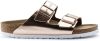 Birkenstock Slippers ARIZONA SFB in smalle schoenwijdte, metallic look, met soft voetbed online kopen