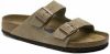 Birkenstock Arizona zachte voetbedden Suede lederen sandalen , Beige, Dames online kopen