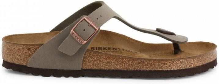 Birkenstock Gizeh Birko Flor Nubuck Sandals , Grijs, Dames online kopen