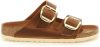 Birkenstock Arizona Big Buckle geolied lederen sandalen , Bruin, Dames online kopen