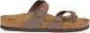 Birkenstock Slippers Mayari regular Birko Flor Nubuck Bruin online kopen