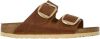 Birkenstock Arizona Big Buckle geolied lederen sandalen , Bruin, Dames online kopen