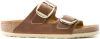 Birkenstock Arizona Big Buckle geolied lederen sandalen , Bruin, Dames online kopen