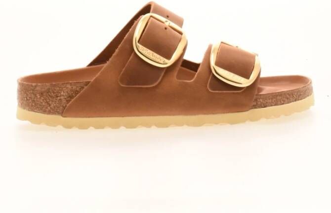 Birkenstock Sandals Arizona Big Buckle Oiled Leather , Bruin, Dames online kopen