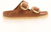 Birkenstock Arizona Big Buckle geolied lederen sandalen , Bruin, Dames online kopen