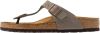 Birkenstock Gizeh Birko Flor Nubuck Sandals , Grijs, Dames online kopen