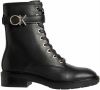 Calvin Klein rubber sole combat boot w hw , Zwart, Dames online kopen