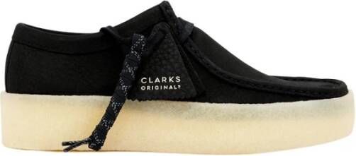 Clarks wallabee cup lace up shoes , Zwart, Heren online kopen
