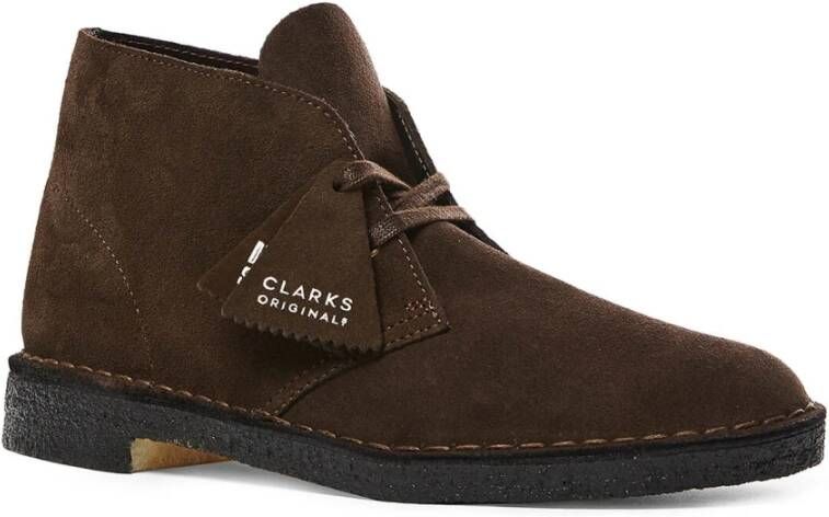 Clarks originals Desert Boot Evo Dark Brown Suede Veter boots online kopen