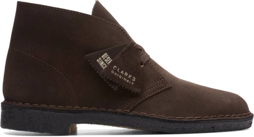 Clarks originals Desert Boot Evo Dark Brown Suede Veter boots online kopen