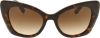 Dolce & Gabbana DG Crossed Sunglasses , Bruin, Dames online kopen