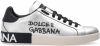 Dolce & Gabbana Portofino sneaker van kalfsleer met metallic details online kopen