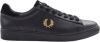 Fred Perry Spencer tennisschoen in bonte leder B4322 Black , Zwart, Heren online kopen