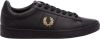 Fred Perry Spencer tennisschoen in bonte leder B4322 Black , Zwart, Heren online kopen