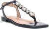 Guess Plan sandals with leather flip flops with jewel application , Zwart, Dames online kopen