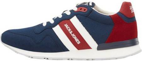Jack & jones Mesh sneakers met contrasterende strepen in marineblauw online kopen