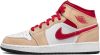 Jordan Air 1 Mid Light Cardinal Curry Sneakers , Beige, Dames online kopen