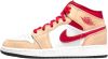 Jordan Air 1 Mid Light Cardinal Curry Sneakers , Beige, Dames online kopen