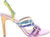 Kurt Geiger Pierra sandalette van leer met metallic finish online kopen