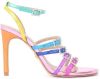 Kurt Geiger Pierra sandalette van leer met metallic finish online kopen