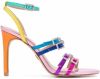 Kurt Geiger Pierra sandalette van leer met metallic finish online kopen