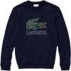 Lacoste Sweater met logoprint en borduring online kopen