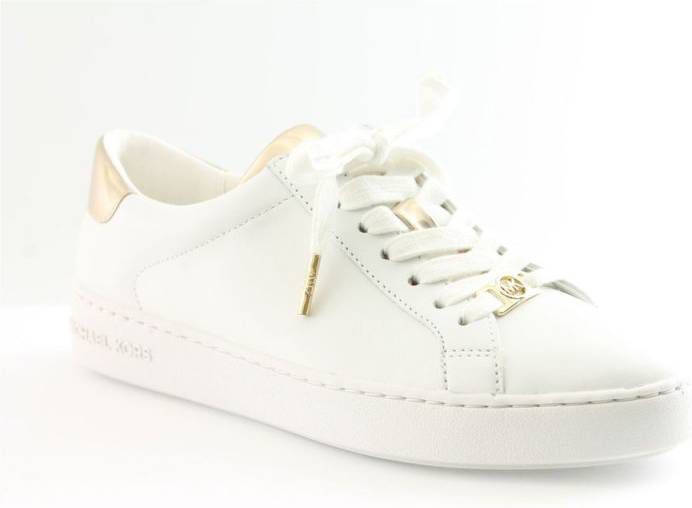 Michael Kors Irving Kanten Witte Gouden Sneaker , Wit, Dames online kopen